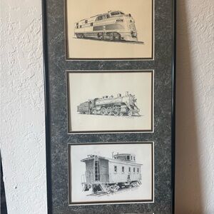 Rock Island Train Framed Art with Badges by H.L.Scott lll